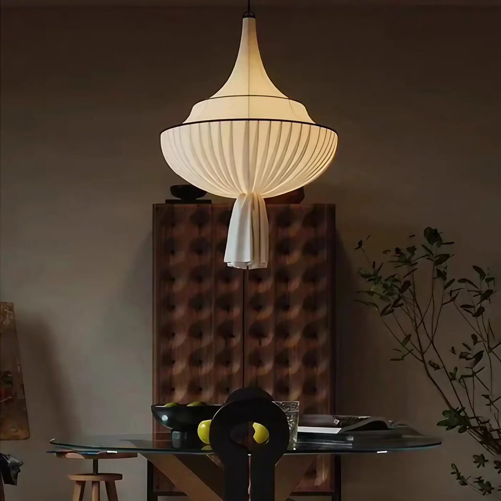 Suspension en tissu plissé, design moderne, tailles S et M