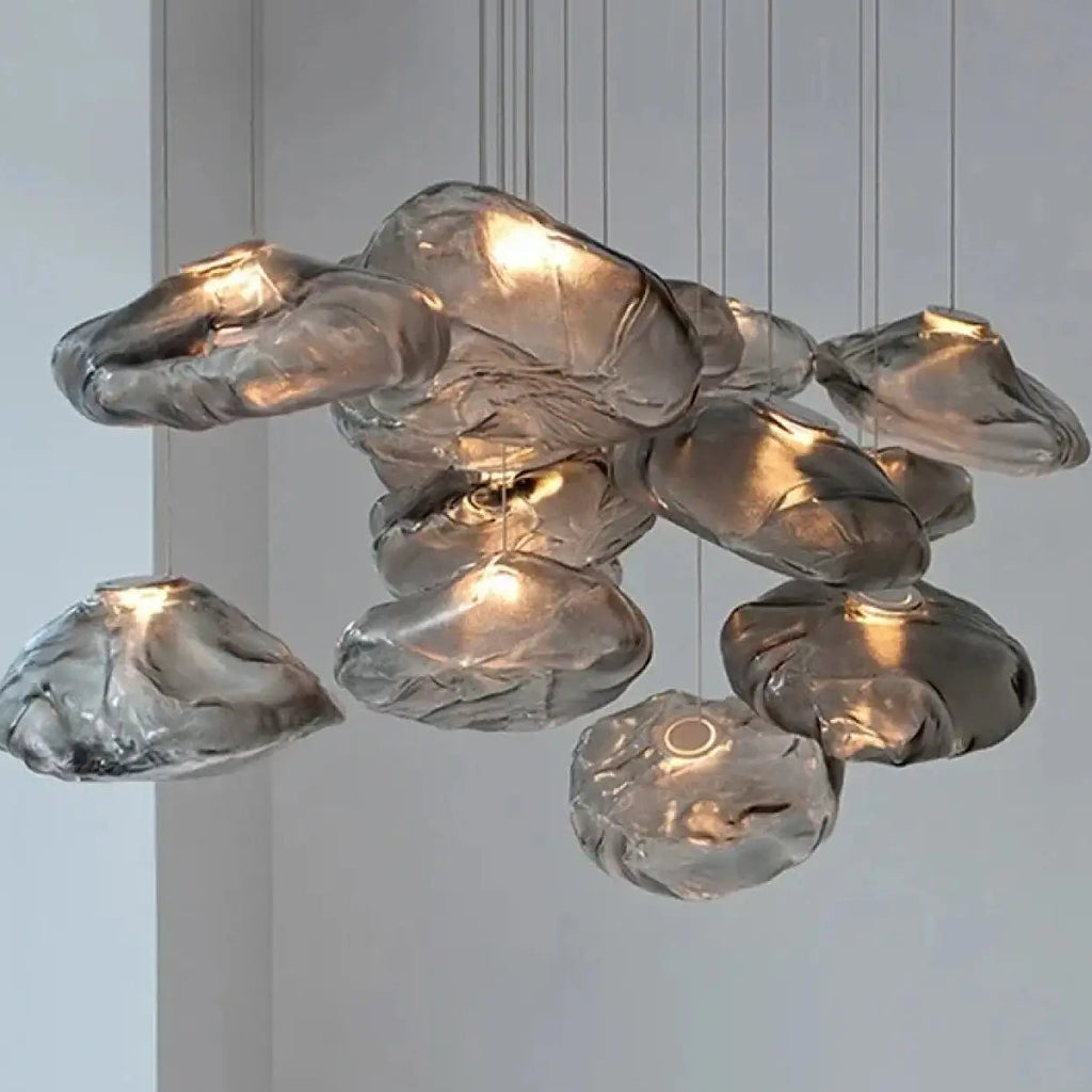 Suspension nuage en bulles de verre soufflé, tailles S à 2XL