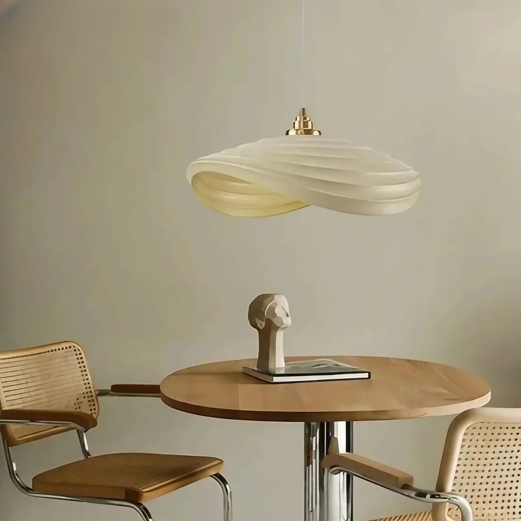 Suspension blanche ondulée en trio, trois modèles au choix