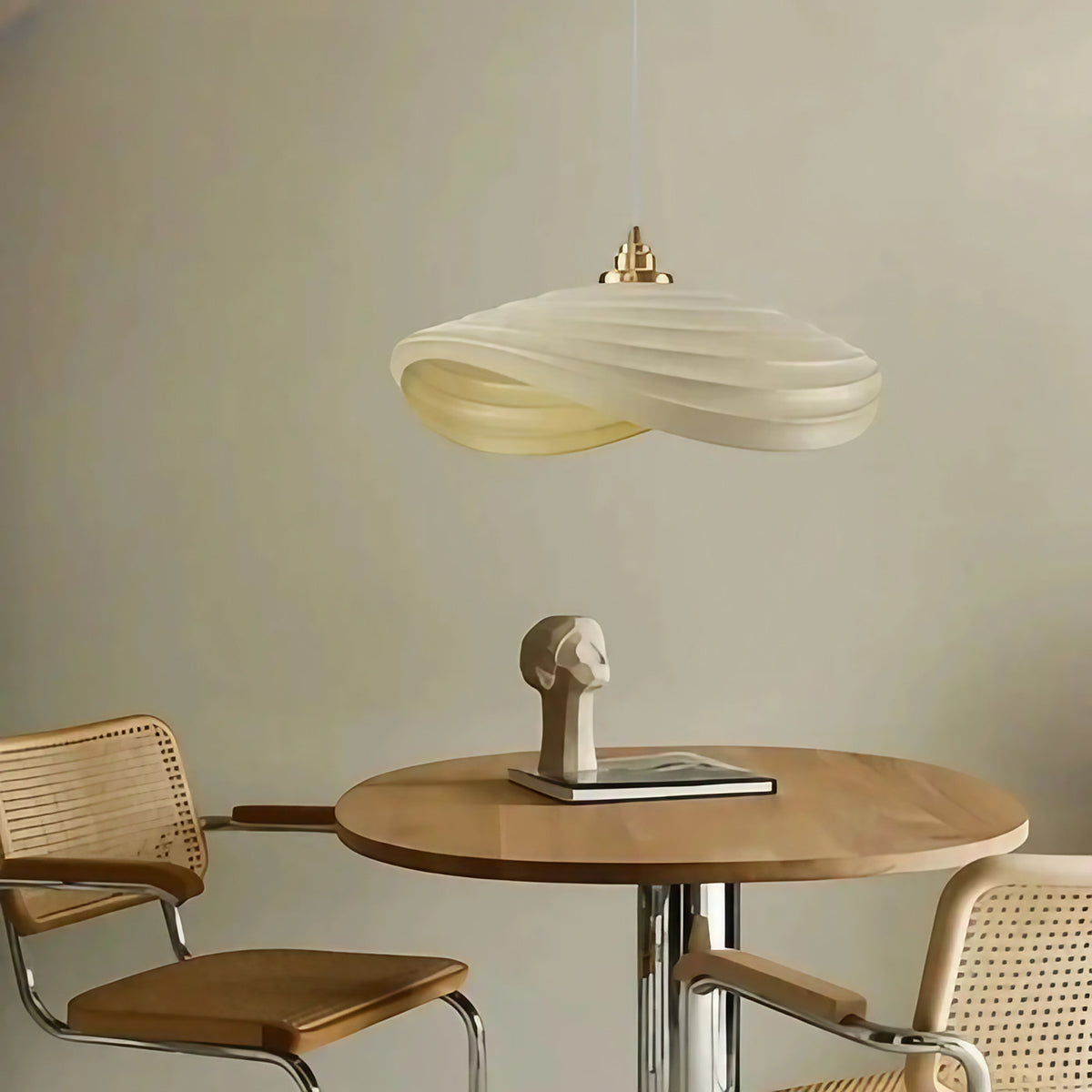Suspension blanche ondulée en trio, trois modèles au choix