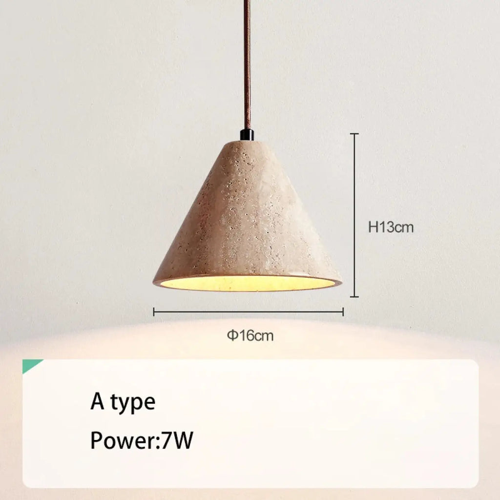 Suspension dôme en pierre beige, deux modèles