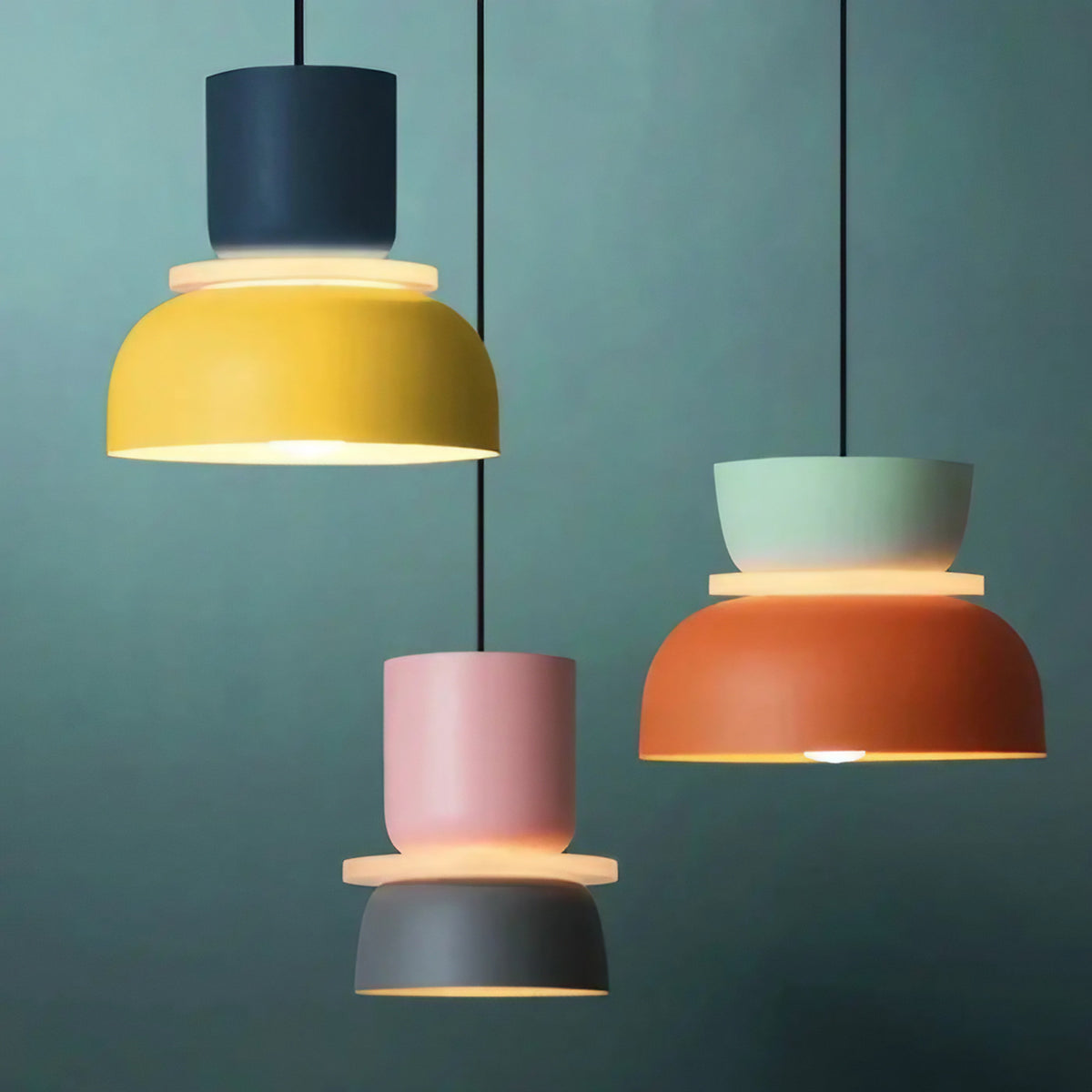 Suspension scandinave tasses superposées, six modèles, S à L