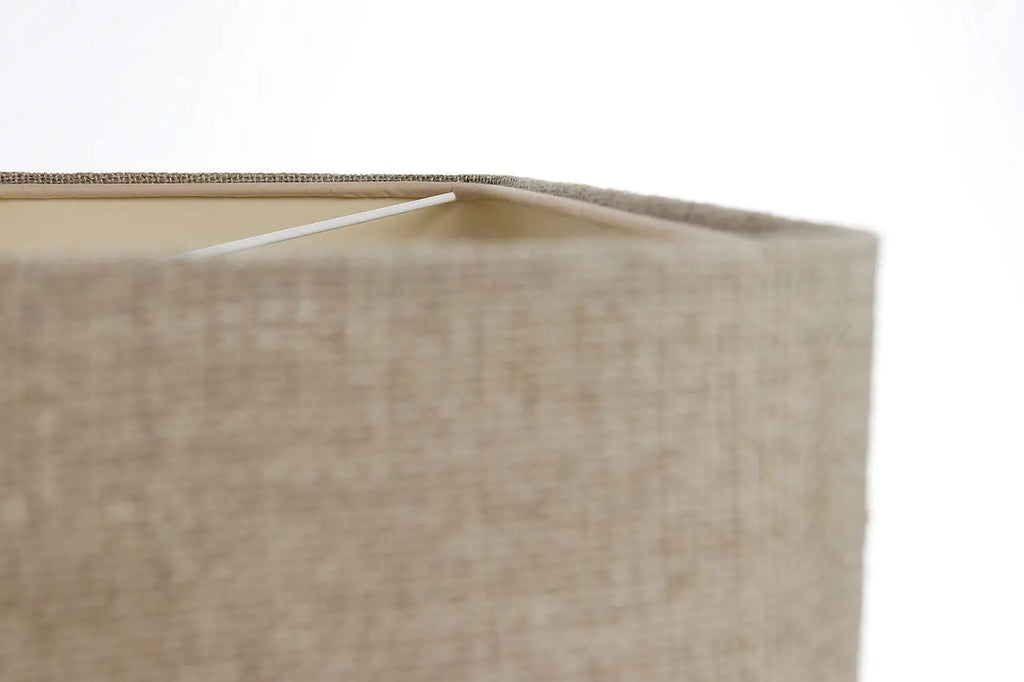 Suspension textile taupe, silhouette ample et contemporaine