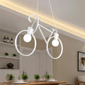 Suspension vélo en métal avec douilles lumineuses, noir ou blanc, blanc