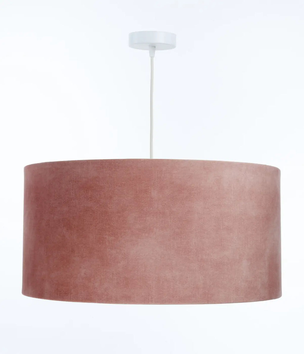 Suspension cylindrique vieux rose à intérieur doré, 3 tailles