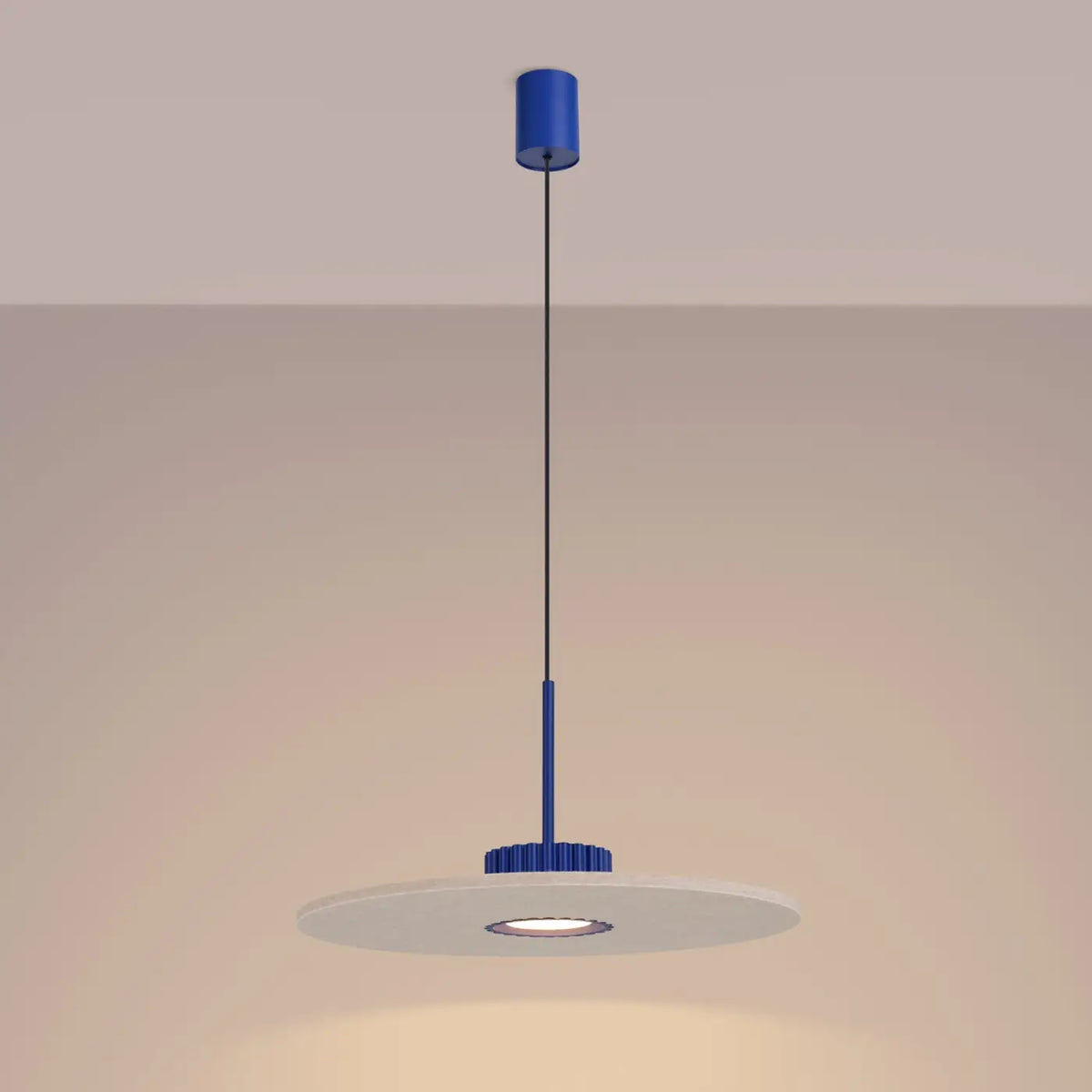 Suspension disque en feutre de 40 cm, trois duos de couleurs