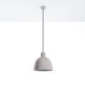 Suspension dôme en béton gris clair, aspect brut, 28 cm