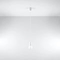 Suspension douille colorée à ampoule apparente, 1, 3 ou 5 lumières, blanc