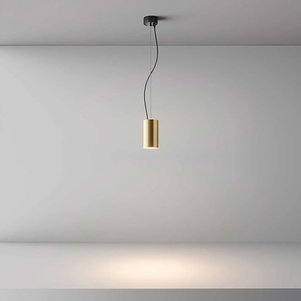 Petite suspension LED cylindre en aluminium, trois coloris