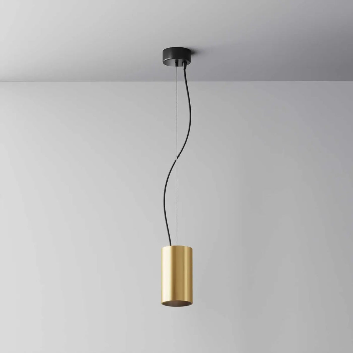 Petite suspension LED cylindre en aluminium, trois coloris