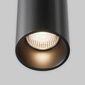 Petite suspension LED cylindre en aluminium, trois coloris, noir