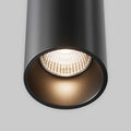 Petite suspension LED cylindre en aluminium, trois coloris, noir