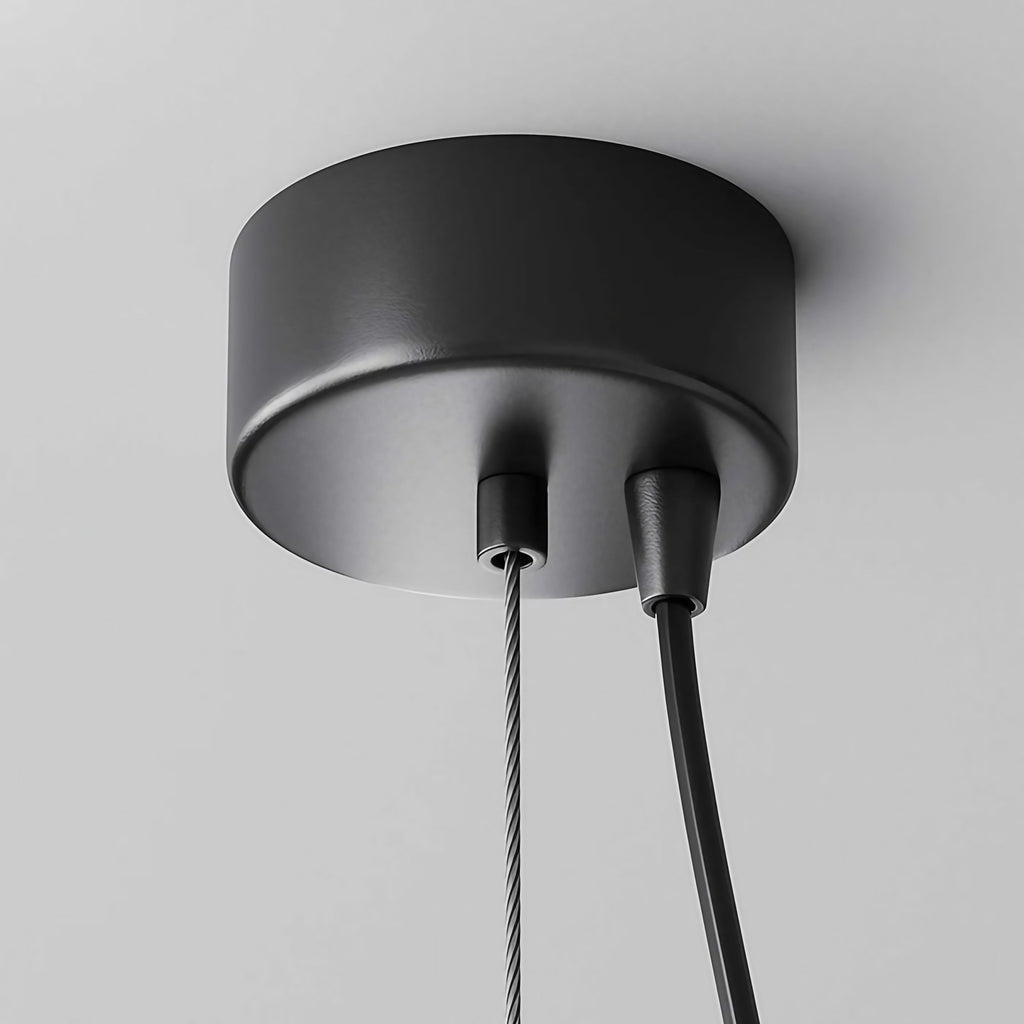 Petite suspension LED cylindre en aluminium, trois coloris