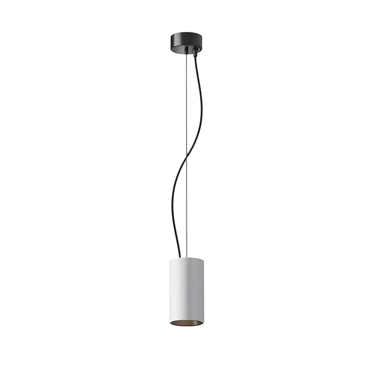 Petite suspension LED cylindre en aluminium, trois coloris