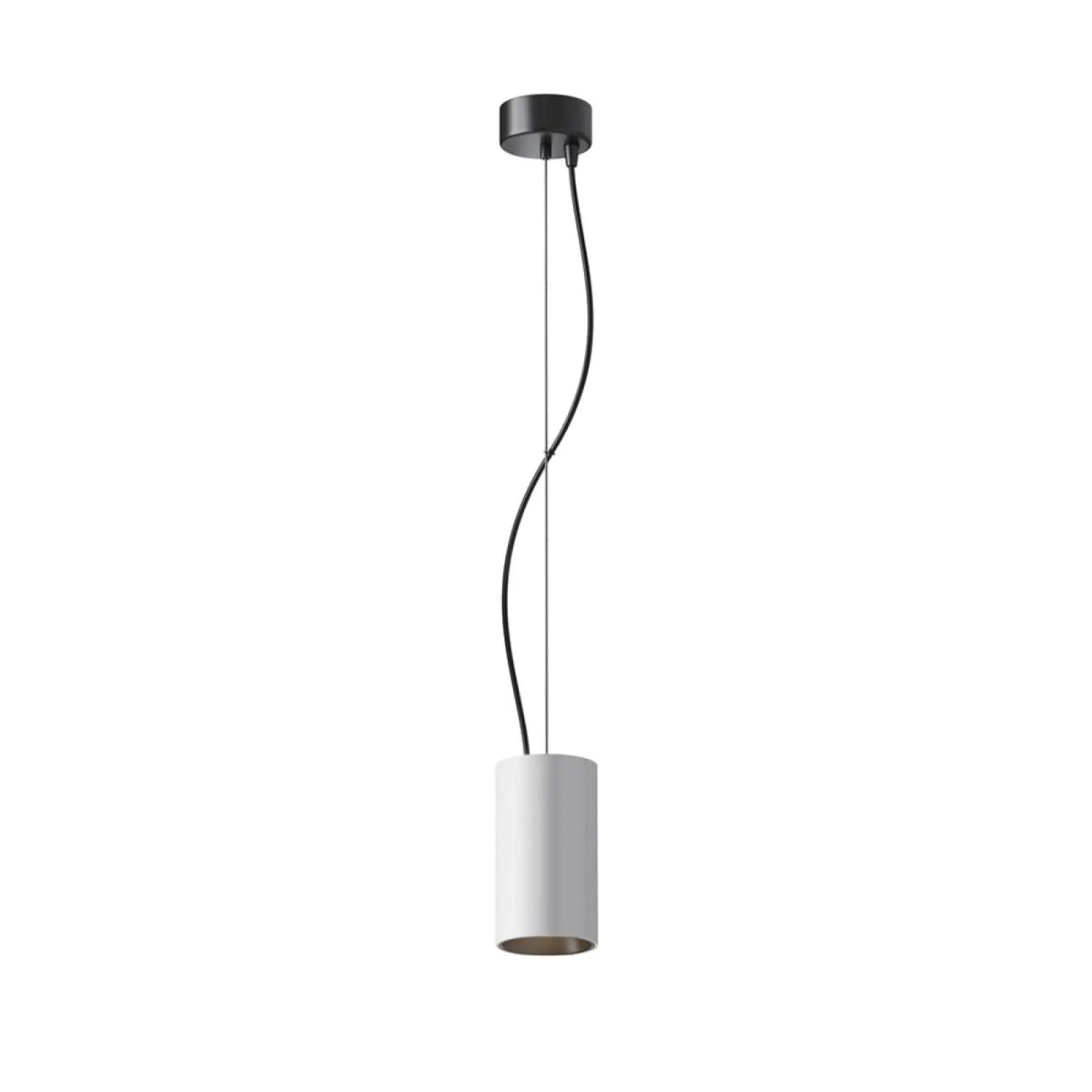 Petite suspension LED cylindre en aluminium, trois coloris