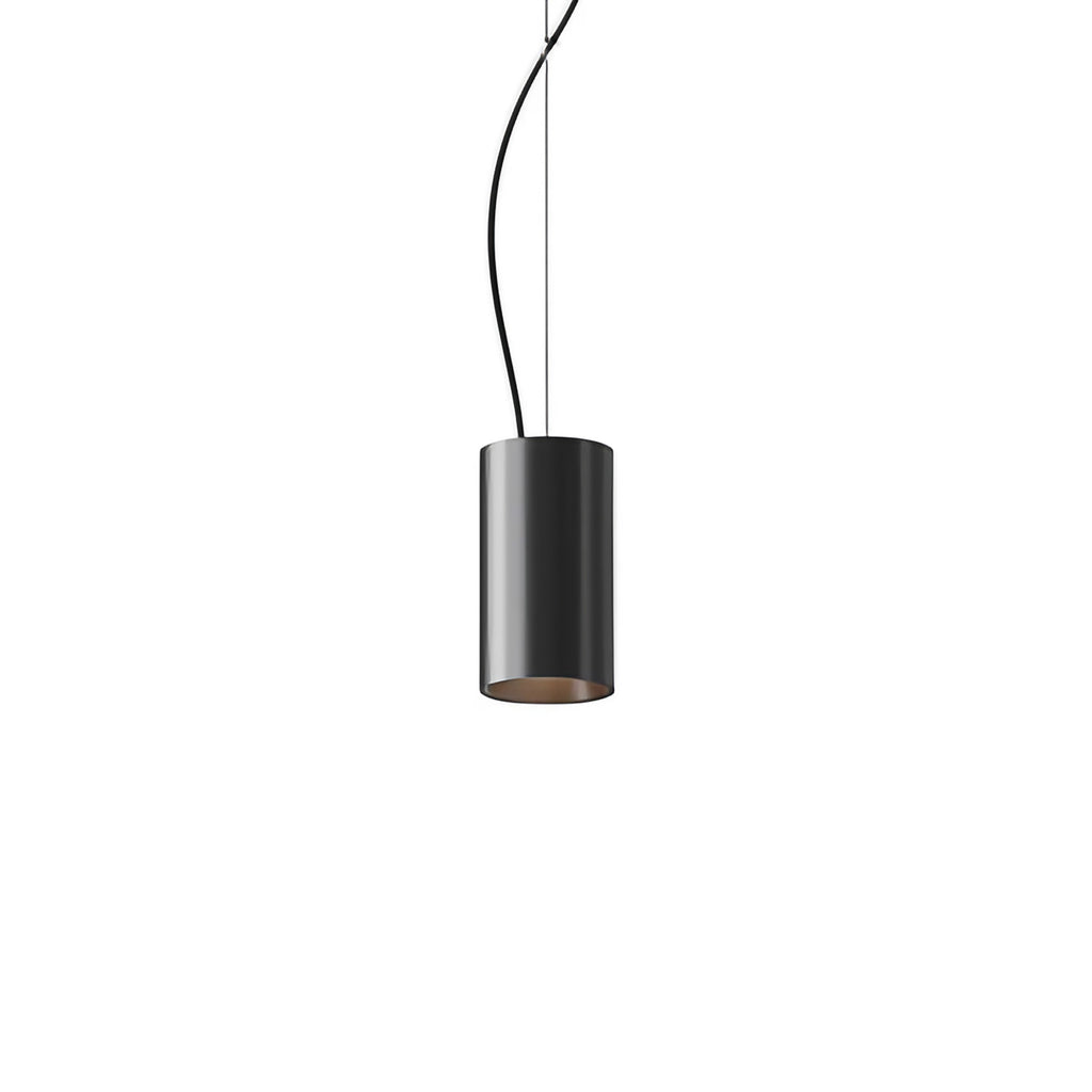 Petite suspension LED cylindre en aluminium, trois coloris