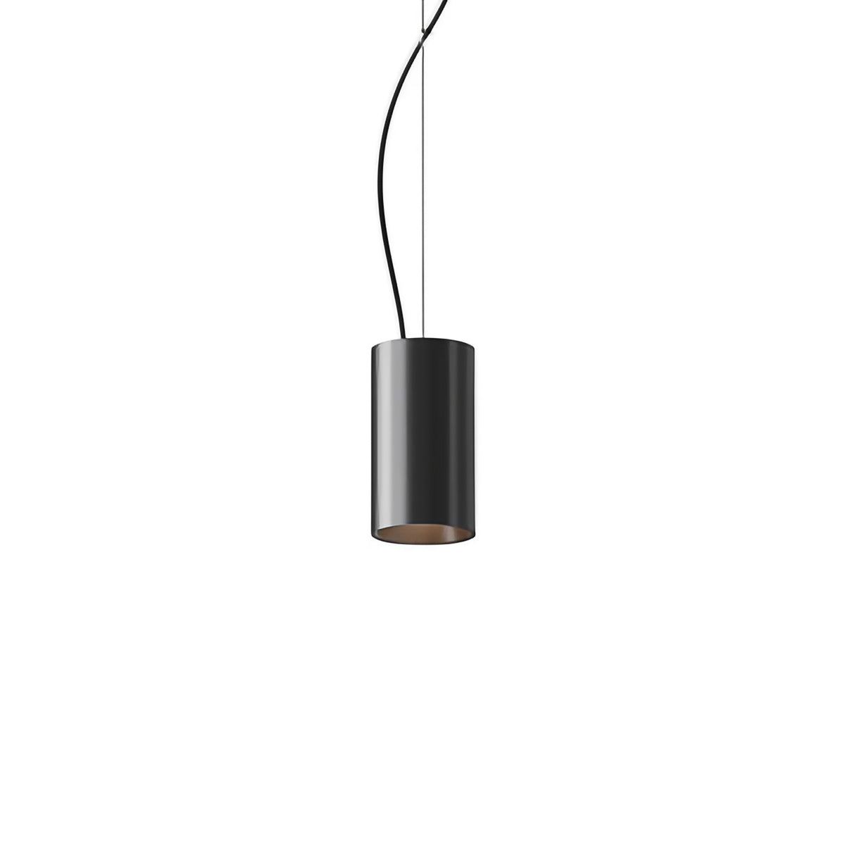 Petite suspension LED cylindre en aluminium, trois coloris