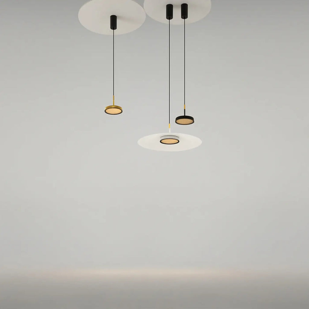 Suspension LED coupole en aluminium, noir, blanc ou marron