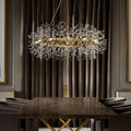 Suspension couronne effet feuillage doré, tailles S et M