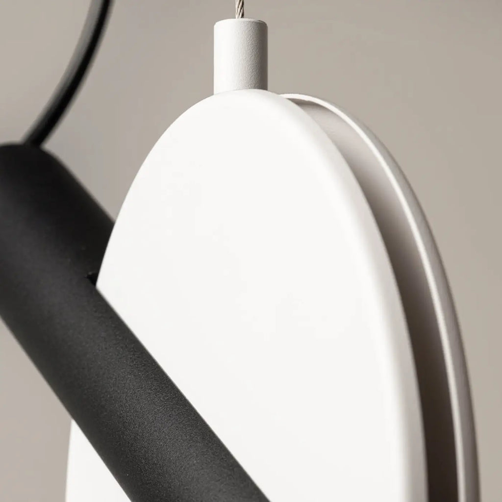 Suspension LED cylindre horizontal orientable, doré ou blanc