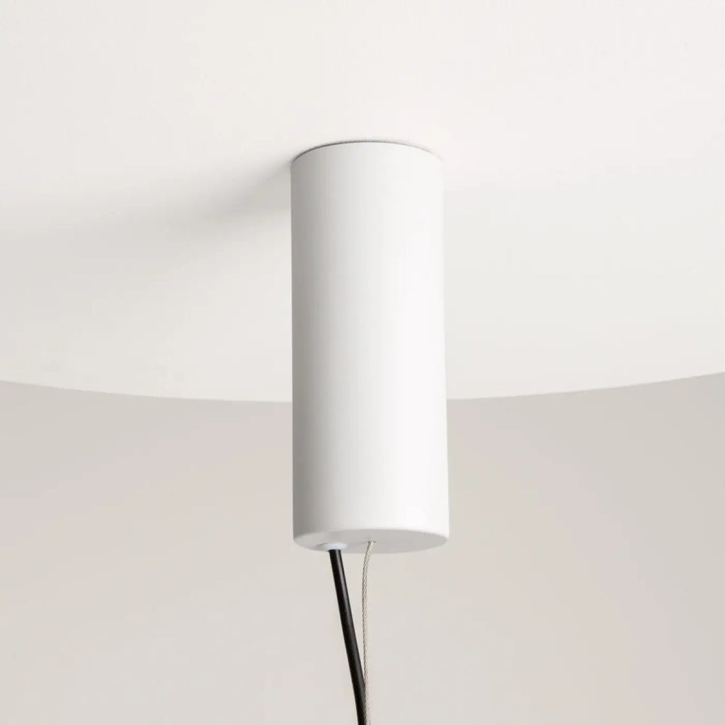 Suspension LED cylindre horizontal orientable, doré ou blanc