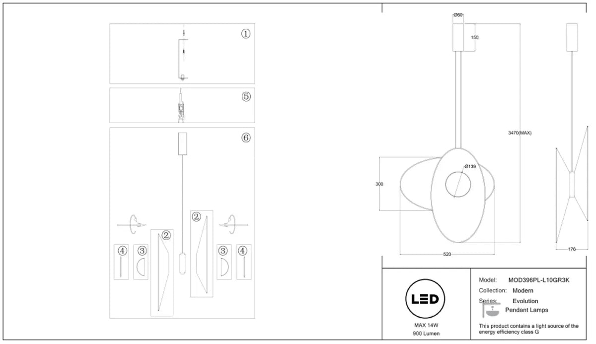 Suspension LED à deux abat-jour en tissu, blanc, gris ou bleu