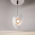 Suspension LED à deux abat-jour en tissu, blanc, gris ou bleu, blanc