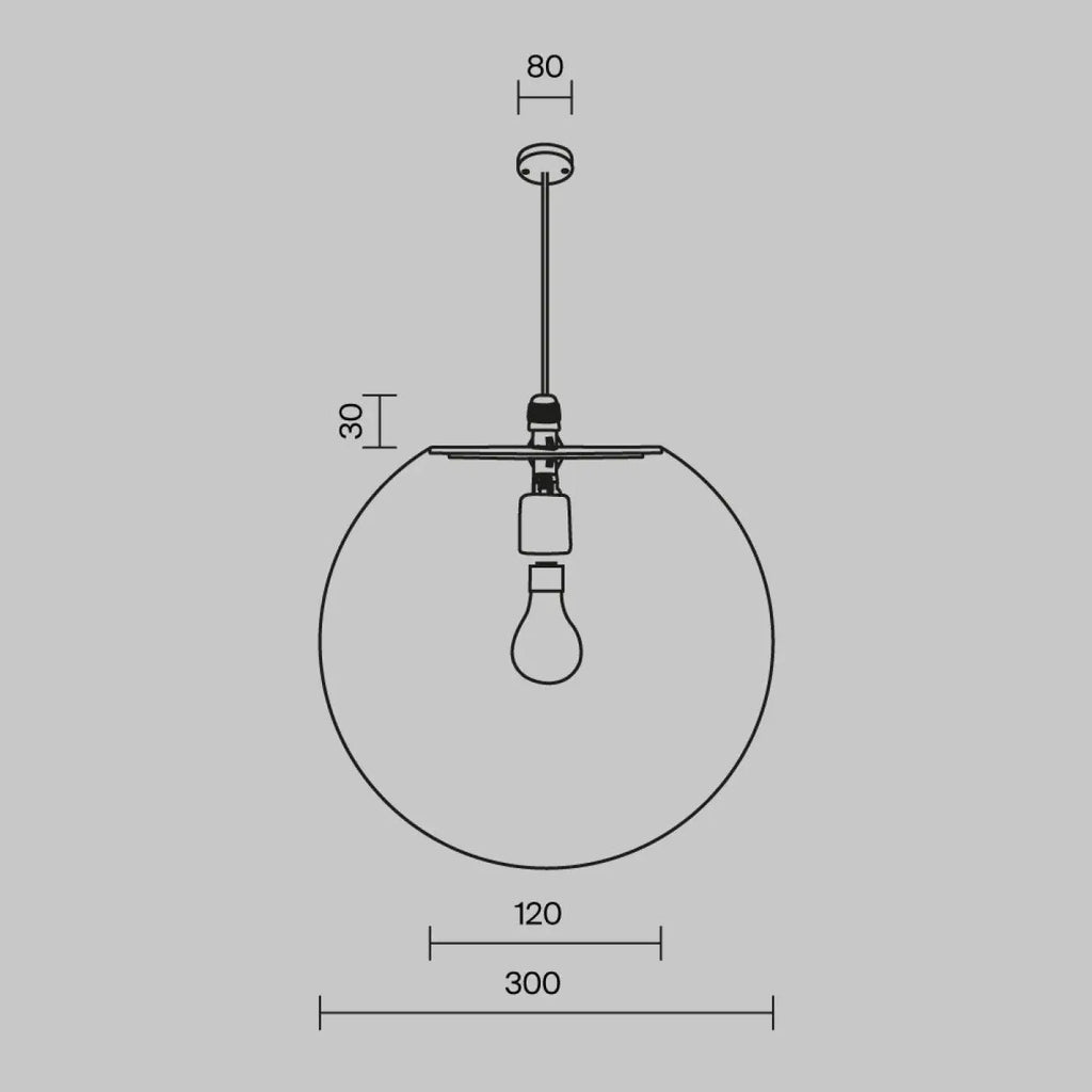 Suspension extérieure globe opalin, IP54, monture noire ou blanche