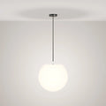 Suspension extérieure globe opalin, IP54, monture noire ou blanche, noir
