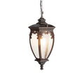 Suspension lanterne d'extérieur baroque en acier, culot E27, IP44, noir