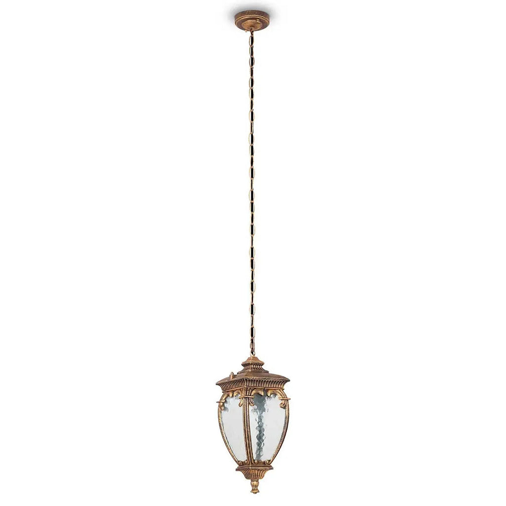 Suspension lanterne d'extérieur baroque en acier, culot E27, IP44