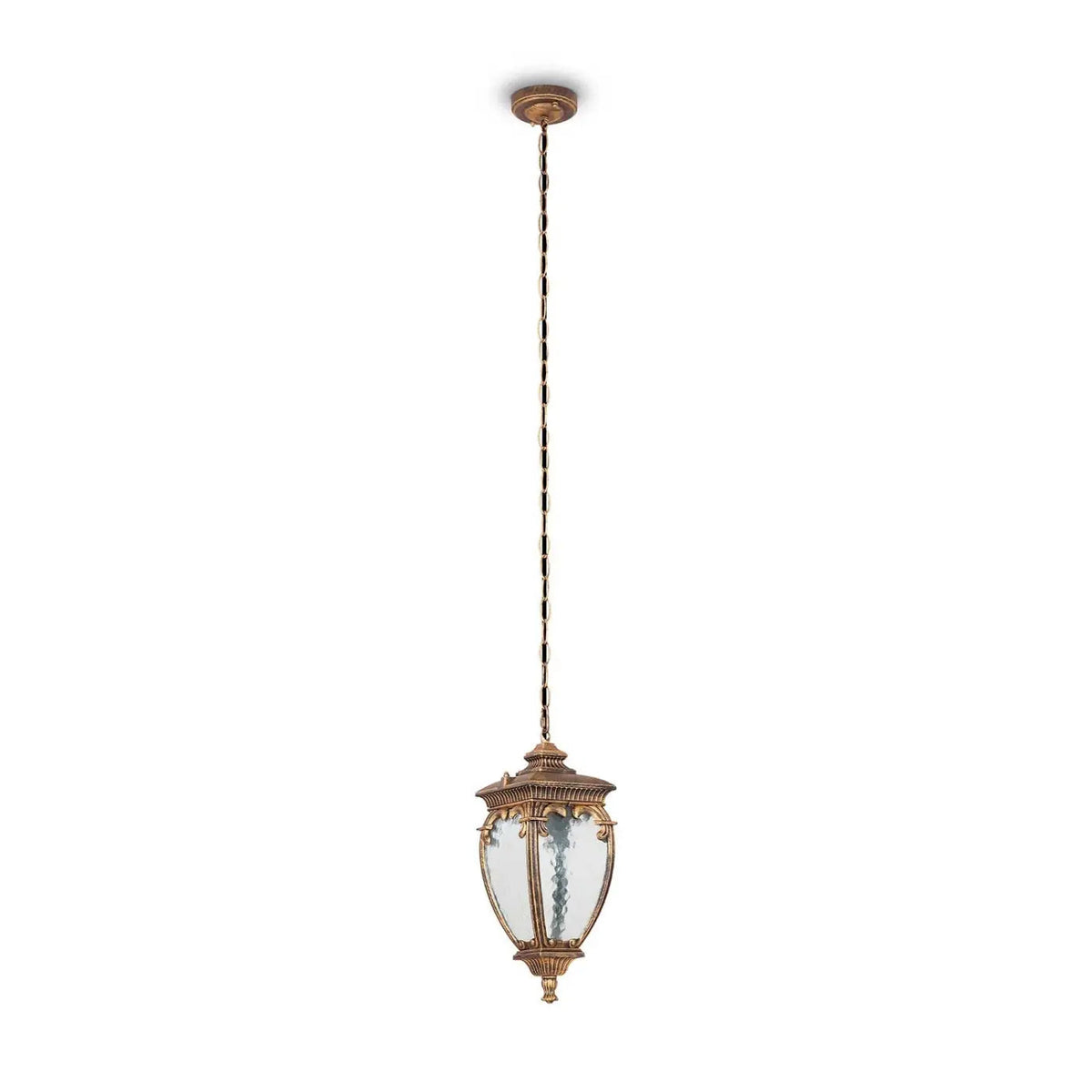 Suspension lanterne d'extérieur baroque en acier, culot E27, IP44