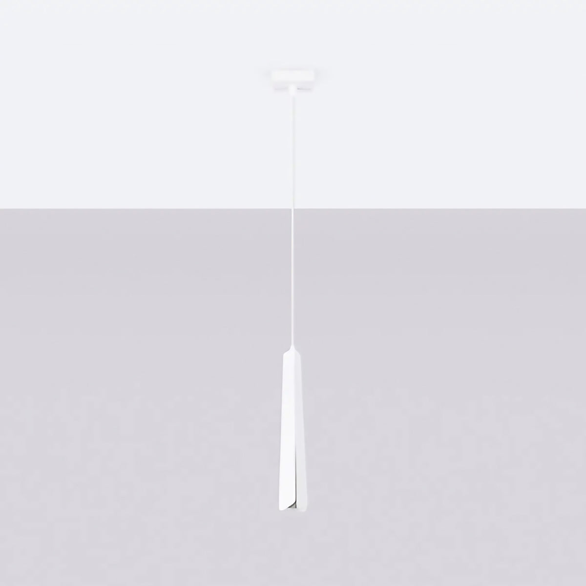 Suspension prisme en acier élancé, 1 ou 3 lumières, blanc ou noir, blanc