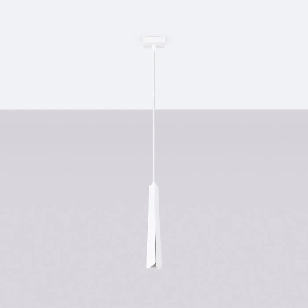 Suspension prisme en acier élancé, 1 ou 3 lumières, blanc ou noir, blanc