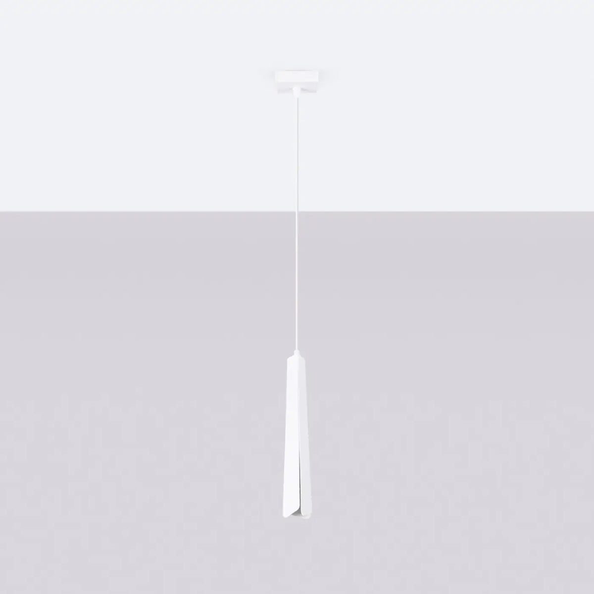 Suspension prisme en acier élancé, 1 ou 3 lumières, blanc ou noir, blanc