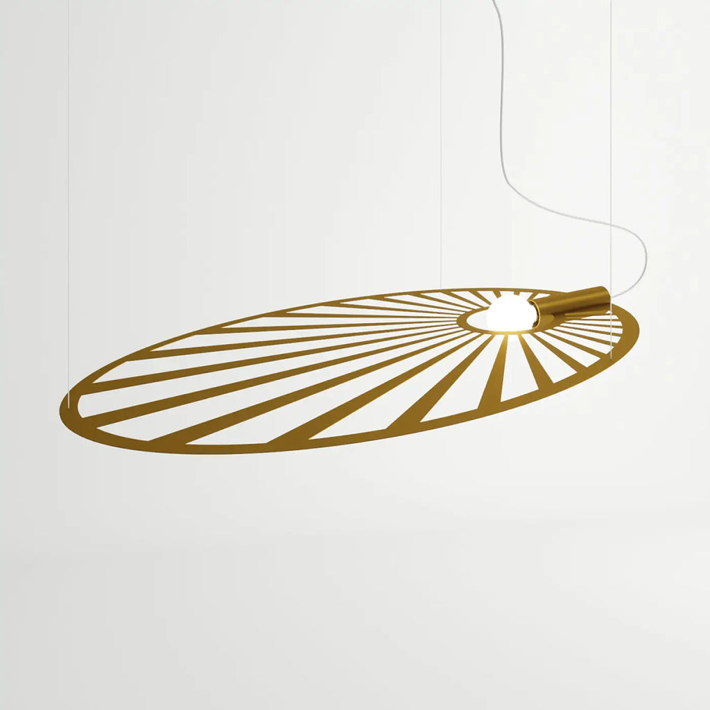 Grande suspension feuille en acier ajouré, motif floral, E27