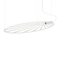 Grande suspension feuille en acier ajouré, motif floral, E27, blanc