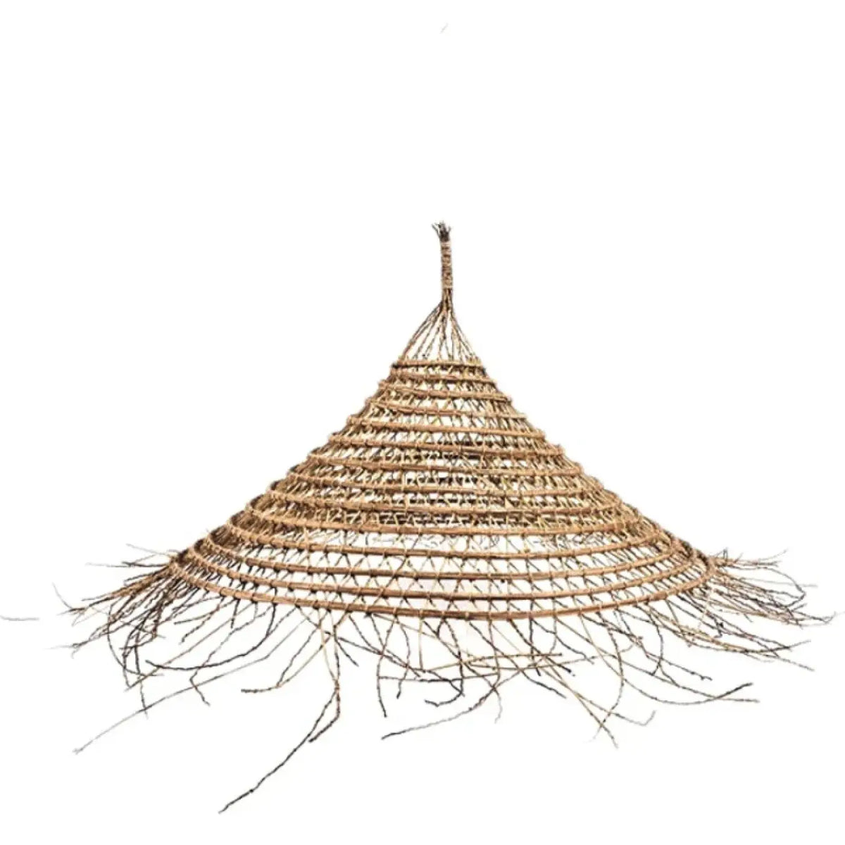 Suspension conique en fibres naturelles, bohème, tailles S à XXL