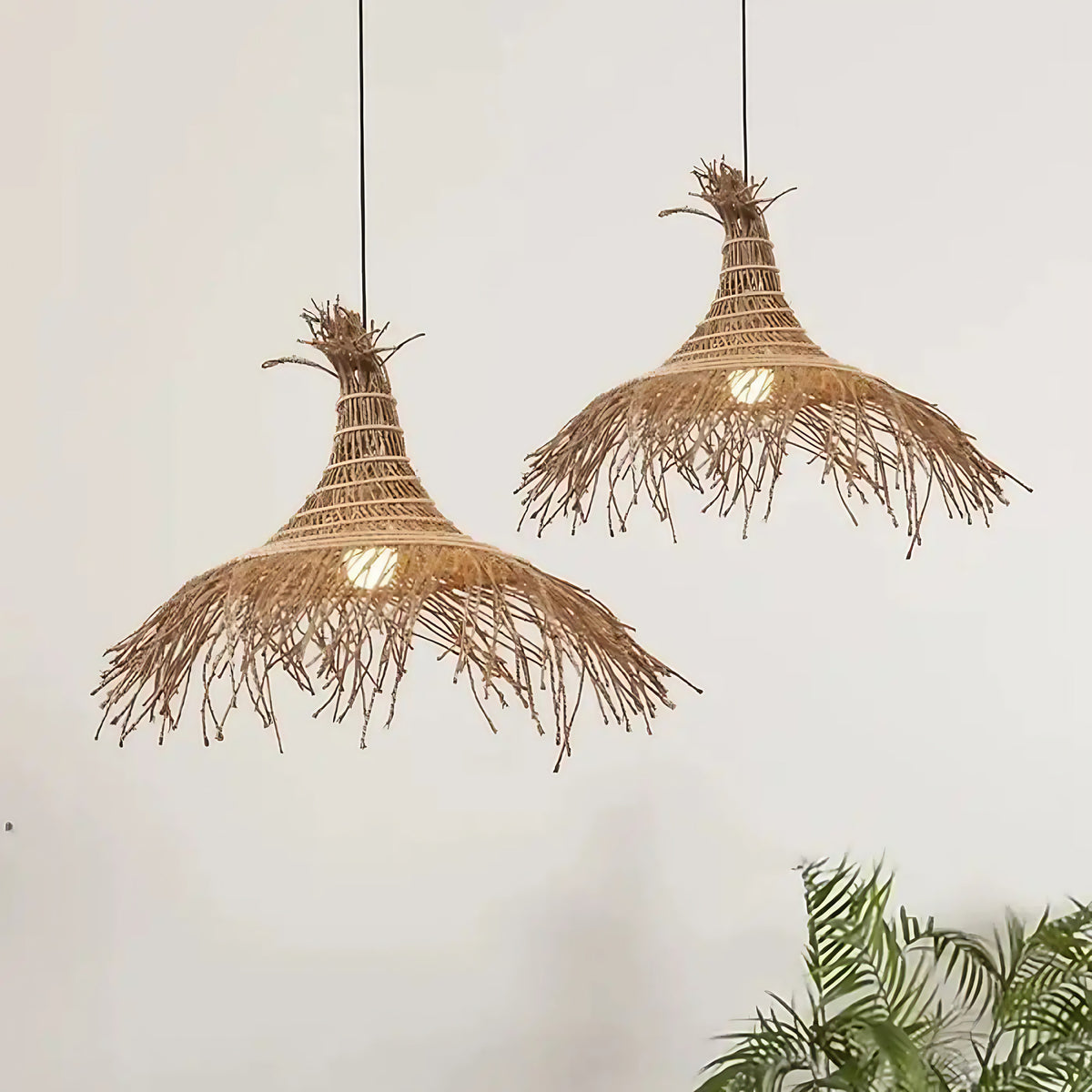 Suspension en fibres naturelles bohème chic, tailles S à XXL