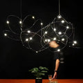 Suspension à filaments LED aérienne, tailles S, M et L