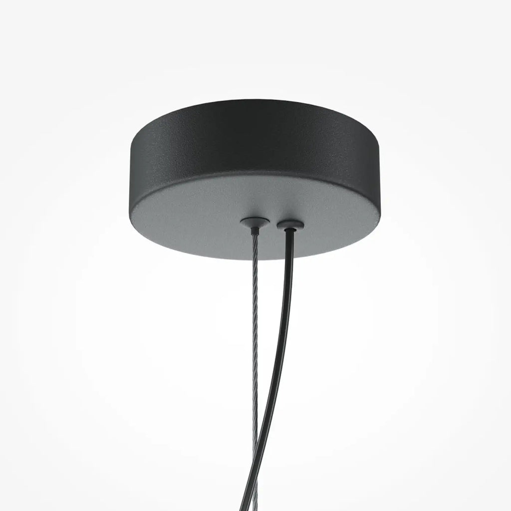 Suspension LED linéaire en verre teinté ambré ou fumé, 93 cm