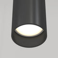 Suspension cylindre étroit en acier, lumière dirigée GU10, noir