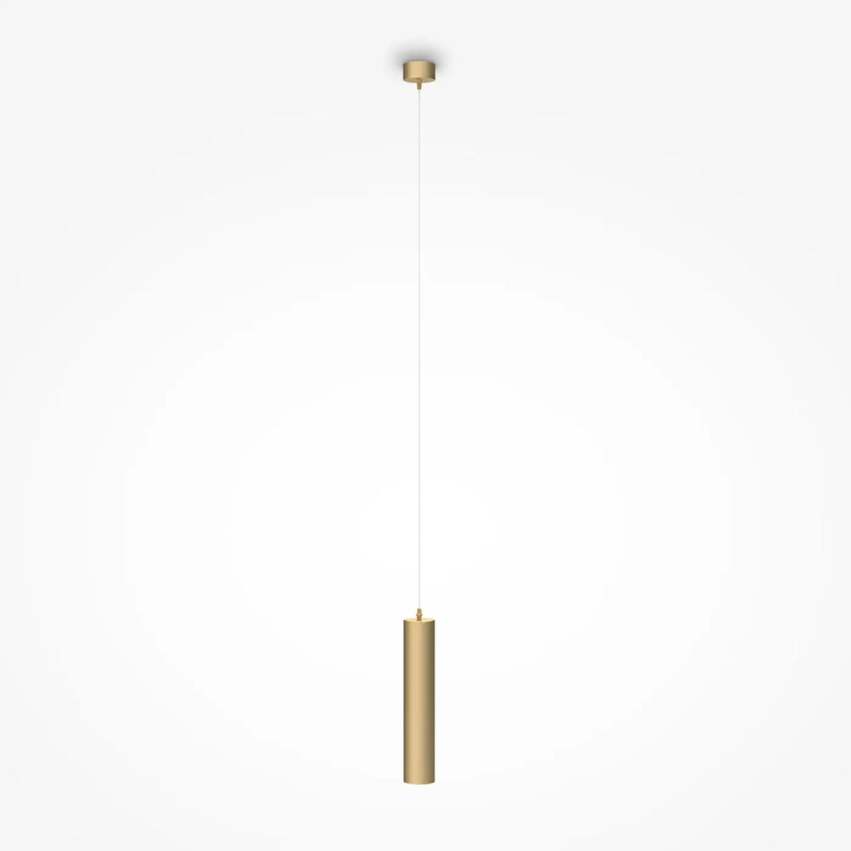 Suspension cylindre étroit en acier, lumière dirigée GU10
