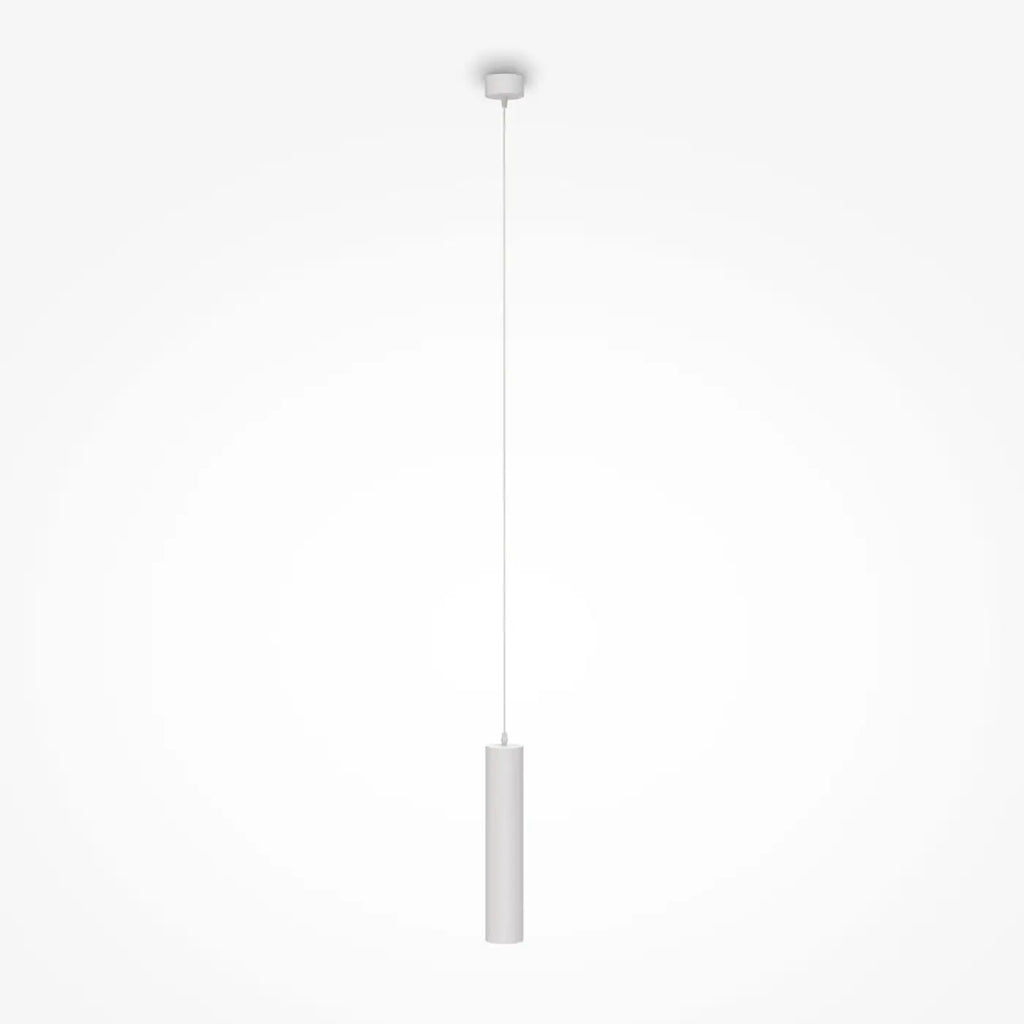 Suspension cylindre étroit en acier, lumière dirigée GU10