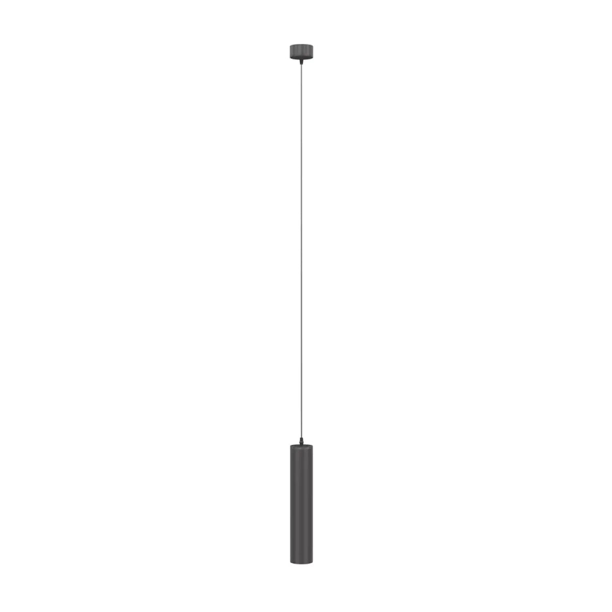 Suspension cylindre étroit en acier, lumière dirigée GU10