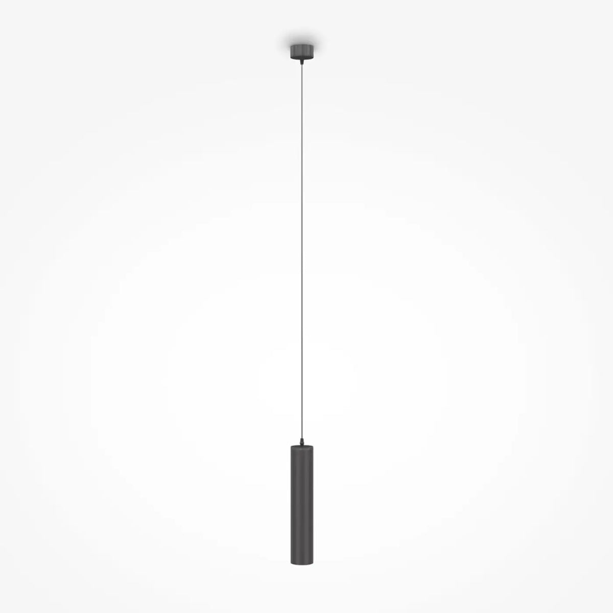 Suspension cylindre étroit en acier, lumière dirigée GU10