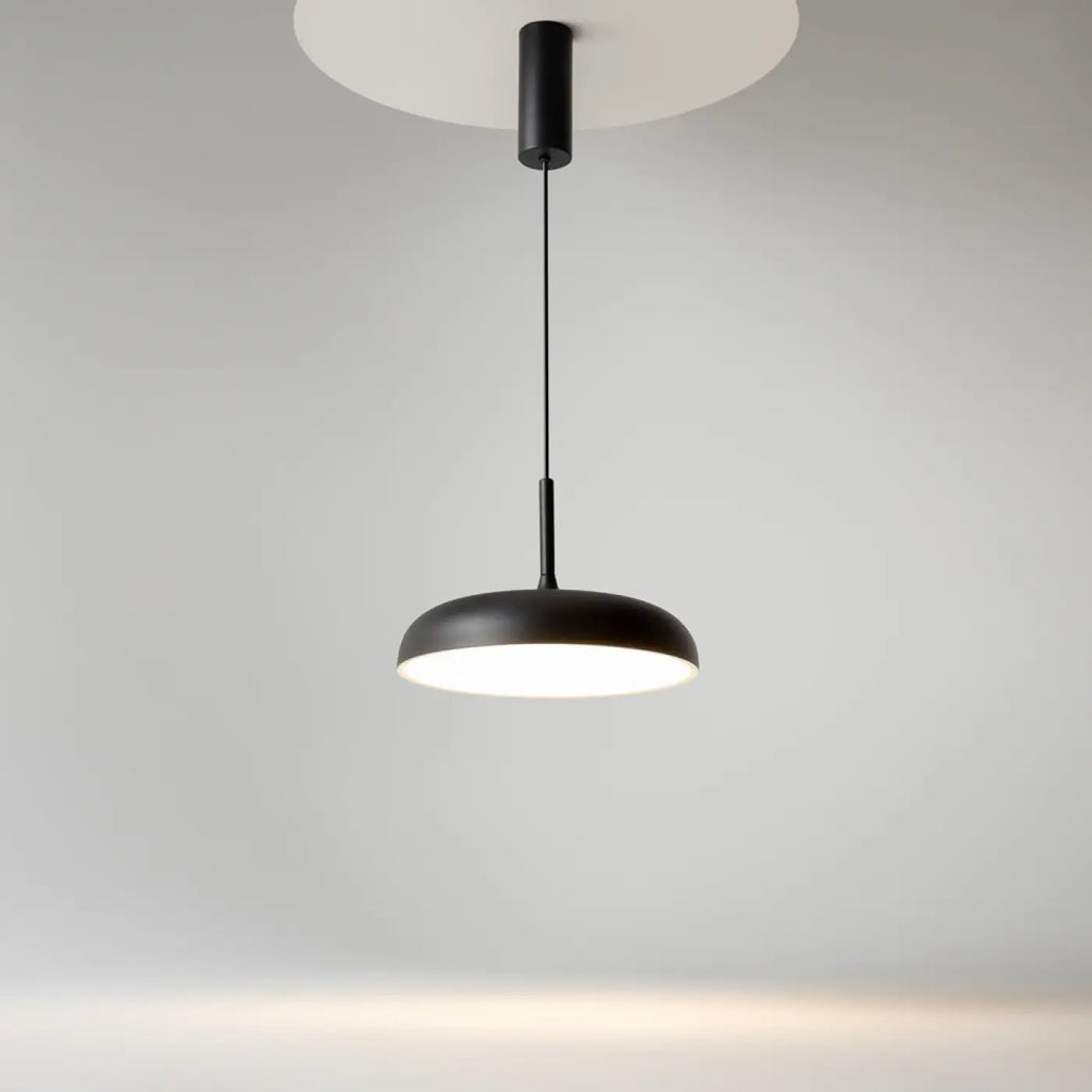 Suspension LED coupole en métal mat, 30 ou 40 cm, trois coloris, noir