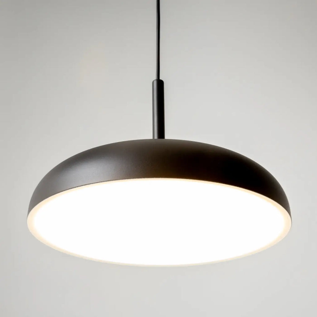 Suspension LED coupole en métal mat, 30 ou 40 cm, trois coloris