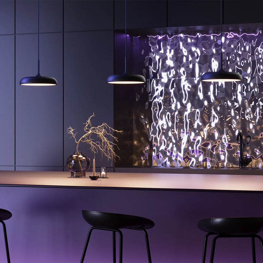 Suspension LED coupole en métal mat, 30 ou 40 cm, trois coloris