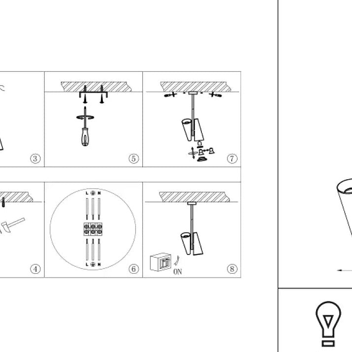 Suspension à deux spots orientables, finition laiton, 21 cm